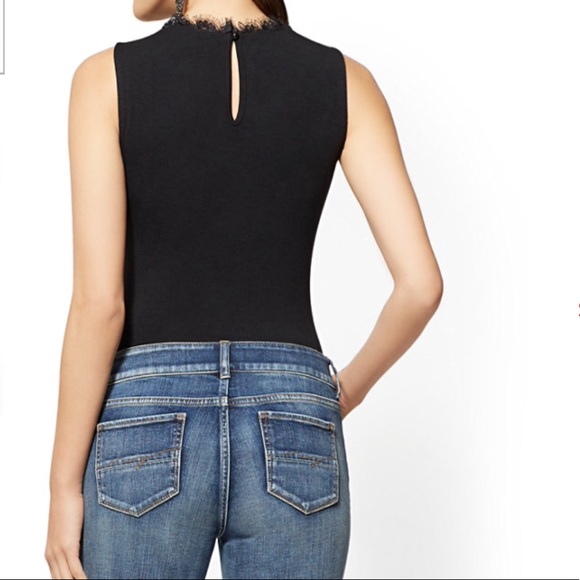 💢last one💢 lace mock neck bodysuit honey pink - Picture 5 of 8